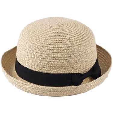 chapeau bebe paille ruban